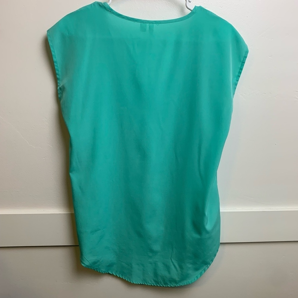 Frenchi Turquoise Short Sleeve Blouse - Picture 2 of 7